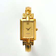 Load image into Gallery viewer, Vintage 1990s Gold-Plated Ladies&#39; Givenchy Bangle Quartz Watch with Rectangular Dial
