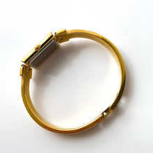 Load image into Gallery viewer, Vintage 1990s Gold-Plated Ladies&#39; Givenchy Bangle Quartz Watch with Rectangular Dial
