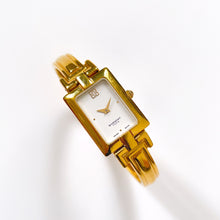 Load image into Gallery viewer, Vintage 1990s Gold-Plated Ladies&#39; Givenchy Bangle Quartz Watch with Rectangular Dial
