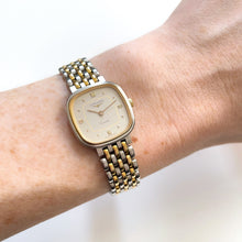 Load image into Gallery viewer, Vintage Ladies&#39; Two-Tone Longines Quartz Watch with Square Dial
