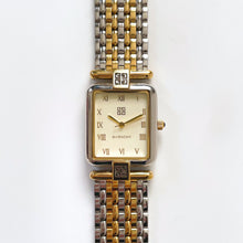 Load image into Gallery viewer, Vintage 1990s Unisex Two-Tone Givenchy ‘Life’ Quartz Watch with Rectangular Dial
