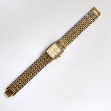 Load image into Gallery viewer, Vintage 1990s Unisex Two-Tone Givenchy ‘Life’ Quartz Watch with Rectangular Dial
