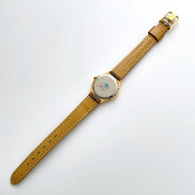 Load image into Gallery viewer, Vintage Yves Saint Laurent Gold-Plated Ladies&#39; Quartz Watch with Textured Green Leather Strap
