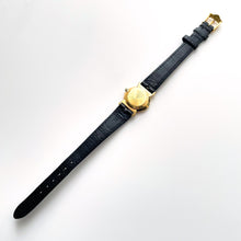 Load image into Gallery viewer, 90s Gold-Plated Ladies&#39; Gucci Quartz Watch with Black Leather Strap - Boxed
