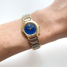 Load image into Gallery viewer, Vintage Boxed 1991 Yves Saint Laurent Ladies&#39; Quartz Watch with Two-Tone Bracelet and Blue Dial
