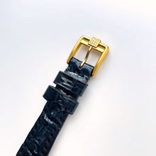 Load image into Gallery viewer, Vintage 1990s Gold-Plated Ladies&#39; Givenchy &#39;Griffe&#39; Quartz Watch with Black Leather Strap
