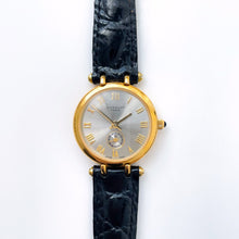 Load image into Gallery viewer, Vintage 1990s Gold-Plated Ladies&#39; Givenchy &#39;Griffe&#39; Quartz Watch with Black Leather Strap
