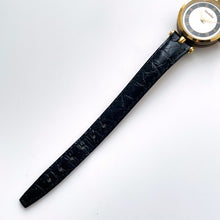 Load image into Gallery viewer, 80s Ladies&#39; Gucci Quartz Watch with Beige and Black Dial and Leather Strap - Boxed
