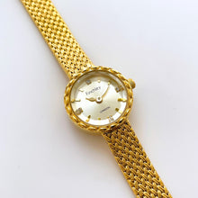 Load image into Gallery viewer, Elegant 24k Gold-Plated Ladies&#39; Finchley Quartz Watch with Small Round Dial and Faceted Glass
