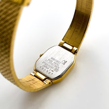 Load image into Gallery viewer, 1990s Ladies&#39; Gold-Plated Seiko Quartz Watch with White Octagon Dial
