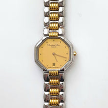 Load image into Gallery viewer, Vintage Two-Tone Christian Dior Ladies&#39; Quartz Watch with Gold Octagon Dial
