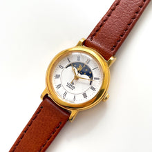 Load image into Gallery viewer, Ladies&#39; Vintage Gold-Plated Lorus Sun &amp; Moon Phase Quartz Watch
