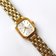 Load image into Gallery viewer, Vintage 1990s Gold-Tone Ladies&#39; Seiko Quartz Watch With Tank-Like Dial
