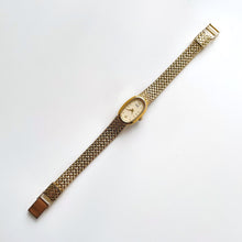 Load image into Gallery viewer, 1990s Ladies&#39; Gold-Tone Seiko Quartz Watch with Oval Dial and Integrated Bracelet
