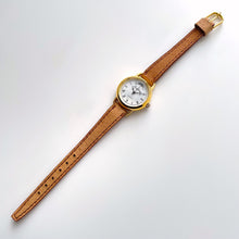 Load image into Gallery viewer, Vintage Ladies&#39; Louifrey Moon Phase Quartz Watch with Light Brown Leather Strap
