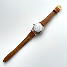 Load image into Gallery viewer, Vintage Ladies&#39; Moon Phase Quartz Watch with Light Brown Leather Strap
