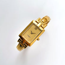 Load image into Gallery viewer, Vintage 1990s Gold-Plated Ladies&#39; Givenchy Bangle Quartz Watch with Rectangular Dial
