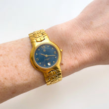 Load image into Gallery viewer, Vintage 1990s Gold-Plated Ladies&#39; Givenchy Quartz Watch with Blue Dial
