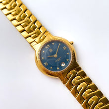 Load image into Gallery viewer, Vintage 1990s Gold-Plated Ladies&#39; Givenchy Quartz Watch with Blue Dial
