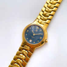 Load image into Gallery viewer, Vintage 1990s Gold-Plated Ladies&#39; Givenchy Quartz Watch with Blue Dial
