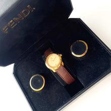 Load image into Gallery viewer, Rare Vintage 1990s Boxed Vintage Fendi Quartz Watch with 3 Interchangeable Bezels
