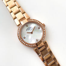 Load image into Gallery viewer, Ladies&#39; Rotary Dolphin Quartz Watch With Rose Gold-Plated Bracelet and Mother of Pearl Dial
