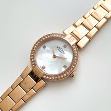 Load image into Gallery viewer, Ladies&#39; Rotary Dolphin Quartz Watch With Rose Gold-Plated Bracelet and Mother of Pearl Dial
