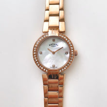 Load image into Gallery viewer, Ladies&#39; Rotary Dolphin Quartz Watch With Rose Gold-Plated Bracelet and Mother of Pearl Dial
