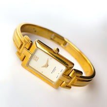 Load image into Gallery viewer, Vintage 1990s Gold-Plated Ladies&#39; Givenchy Bangle Quartz Watch with Rectangular Dial
