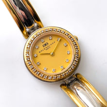 Load image into Gallery viewer, Vintage 1990s Two-Tone Ladies&#39; Balenciaga Bangle Quartz Watch with Diamond-Set Gold-Tone Dial
