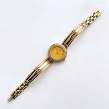 Load image into Gallery viewer, Vintage 1990s Two-Tone Ladies&#39; Balenciaga Bangle Quartz Watch with Diamond-Set Gold-Tone Dial
