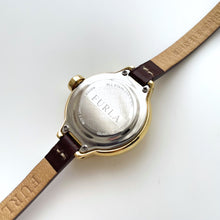 Load image into Gallery viewer, Vintage Furla Quartz Watch with Round Dial and Double Brown Leather Wristband
