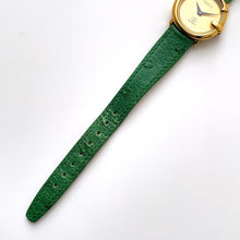 Load image into Gallery viewer, 90s Gold-Plated Ladies&#39; Gucci Quartz Watch with Green Leather Strap
