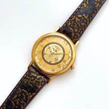 Load image into Gallery viewer, Vintage Gold-Plated Ladies&#39; Seiko Quartz Watch with Brown Ornate Leather Strap
