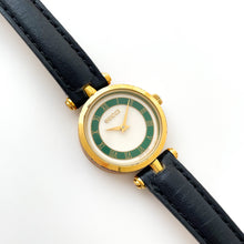 Load image into Gallery viewer, Vintage 1990 Ladies&#39; Gucci Stack Quartz Watch with Green and Beige Dial
