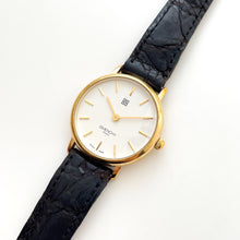 Load image into Gallery viewer, Vintage 1990s Gold-Plated Ladies&#39; Givenchy Quartz Watch with Black Leather Strap
