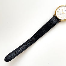 Load image into Gallery viewer, Vintage 1990s Gold-Plated Ladies&#39; Givenchy Quartz Watch with Black Leather Strap
