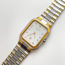 Load image into Gallery viewer, Vintage Two-Tone Christian Dior Unisex Quartz Watch with Tank-Style Dial
