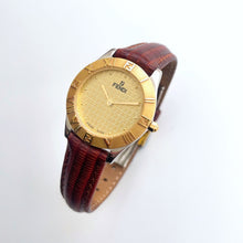 Load image into Gallery viewer, Rare Vintage 1990s Boxed Vintage Fendi Quartz Watch with Gold Dial and Brown Leather Strap
