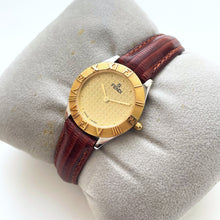 Load image into Gallery viewer, Rare Vintage 1990s Boxed Vintage Fendi Quartz Watch with Gold Dial and Brown Leather Strap
