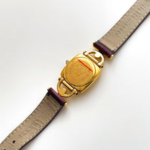 Load image into Gallery viewer, 1990s Gucci Quartz Watch with White Dial and Leather Strap
