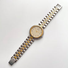 Load image into Gallery viewer, Vintage Two-Tone Hermès Profile Unisex Quartz Watch with Round Beige Dial
