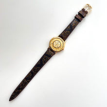 Load image into Gallery viewer, Vintage Gold-Plated Ladies&#39; Seiko Quartz Watch with Brown Ornate Leather Strap
