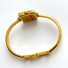 Load image into Gallery viewer, 90s Gold-Plated Gucci Bangle Quartz Watch with Square Dial
