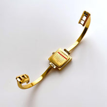 Load image into Gallery viewer, 90s Gold-Plated Gucci Bangle Quartz Watch with Square Dial
