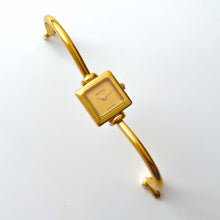 Load image into Gallery viewer, 90s Gold-Plated Gucci Bangle Quartz Watch with Square Dial
