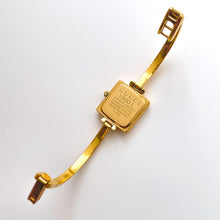 Load image into Gallery viewer, 90s Ladies&#39; Gold-Plated Gucci Bangle Quartz Watch with White Square Dial
