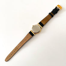 Load image into Gallery viewer, Vintage Christian Dior Gold-Plated Ladies&#39; Quartz Watch with Black Leather Strap - Boxed
