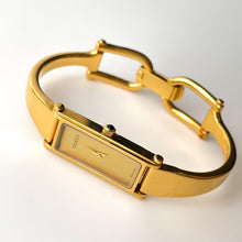 Load image into Gallery viewer, Gold-Tone Gucci Bangle Quartz Watch with Rectangular Dial
