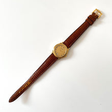 Load image into Gallery viewer, Vintage Christian Dior Gold-Plated Ladies&#39; Quartz Watch with Brown Leather Strap - Boxed
